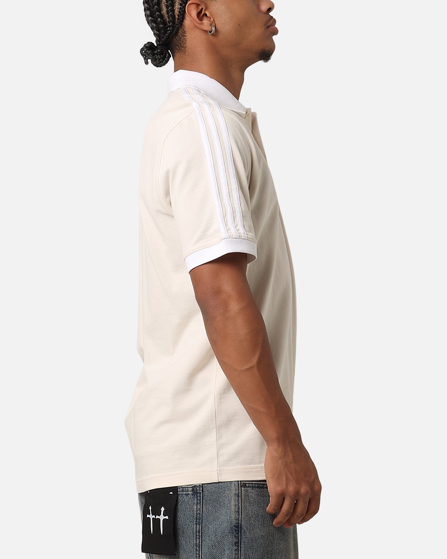 Adidas 3 Stripe Polo Shirt for Men - Classic White Cotton Golf Shirt with Iconic Logo | Perfect for Golf, Casual Wear & Office Outfits