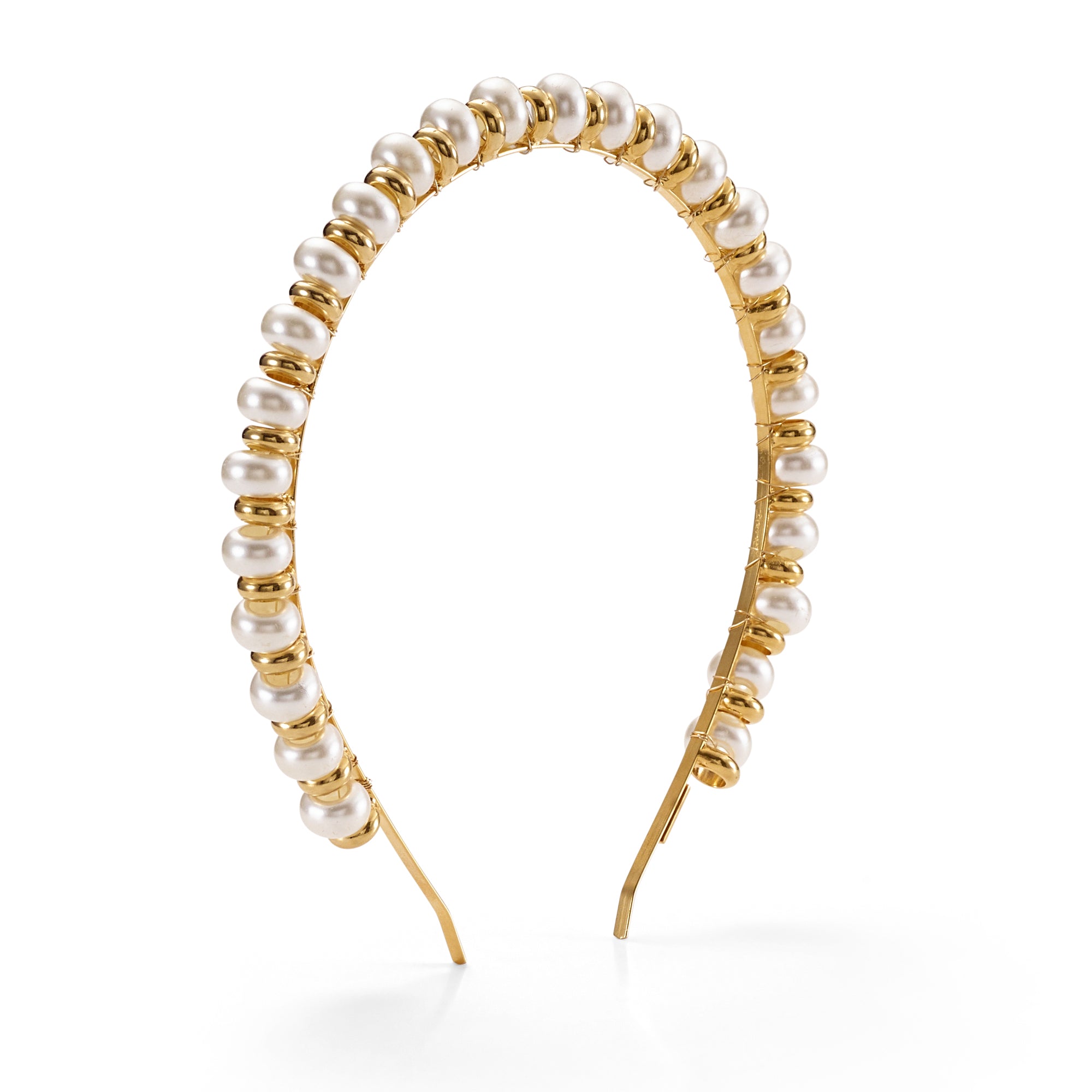 Elegant Jasmine Pearl Strand Headband for Women - Perfect for Weddings, Parties & Special Occasions | Stylish Hair Accessory for Bridal, Prom & Formal Events