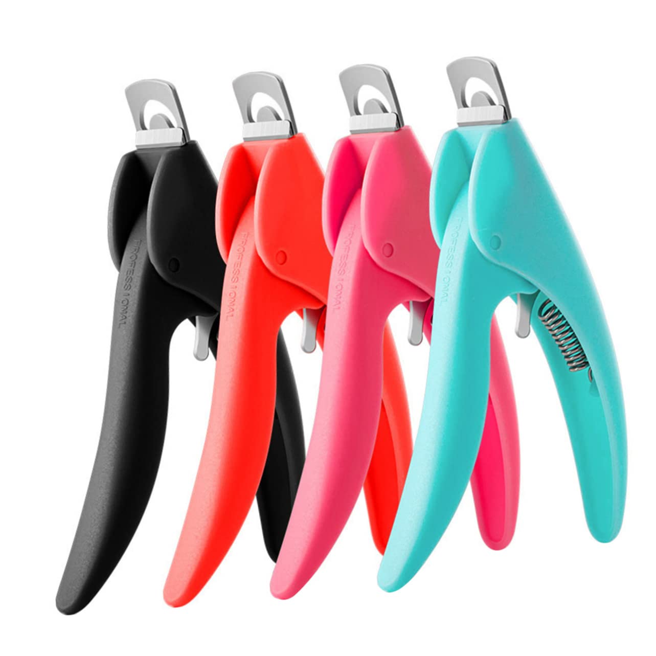 FRCOLOR 4-Piece Professional Nail Art Kit - French Manicure Tools Set with Nail Tip Trimmer, U-Cut Slicer & Precision Scissors for Salon & Home Nail Care