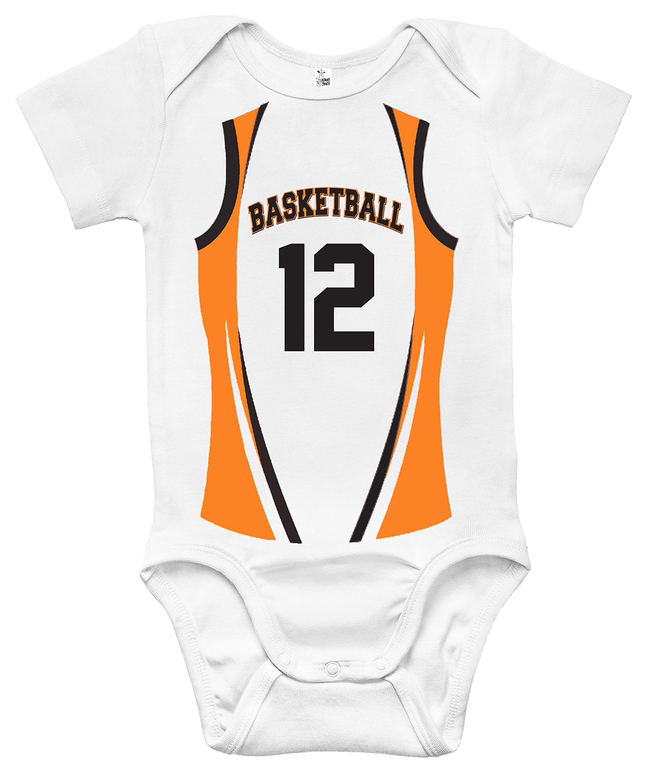 Custom Personalized Baby Bodysuit - Basketball Jersey Design for Boys & Girls | Perfect for Game Day, Sports Parties & Photo Shoots
