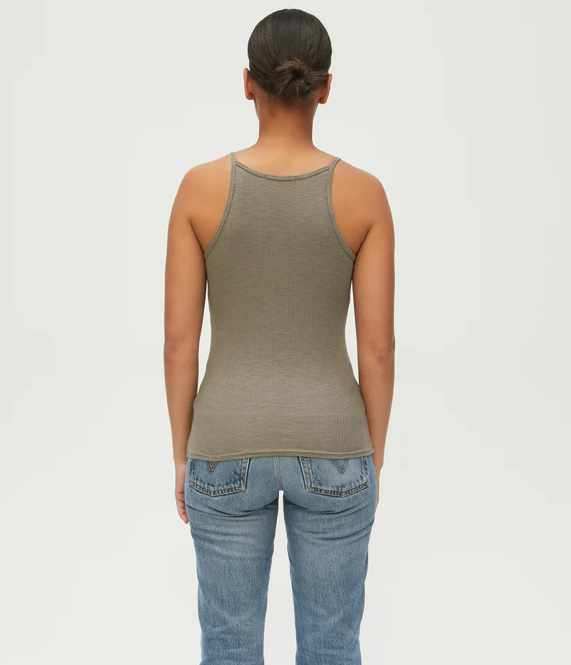 Charlene Tank Top Women's Olive Green Casual Sleeveless Shirt - Perfect for Summer Outfits, Beach Wear, and Layering