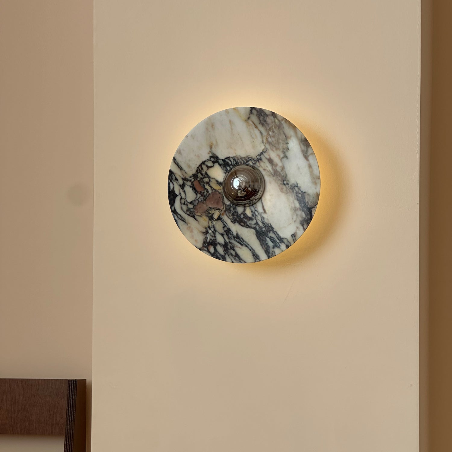 Calacatta Marble Wall Sconce Light - Modern Gold Finish Bathroom Vanity Lighting for Bedroom, Hallway & Living Room Decor