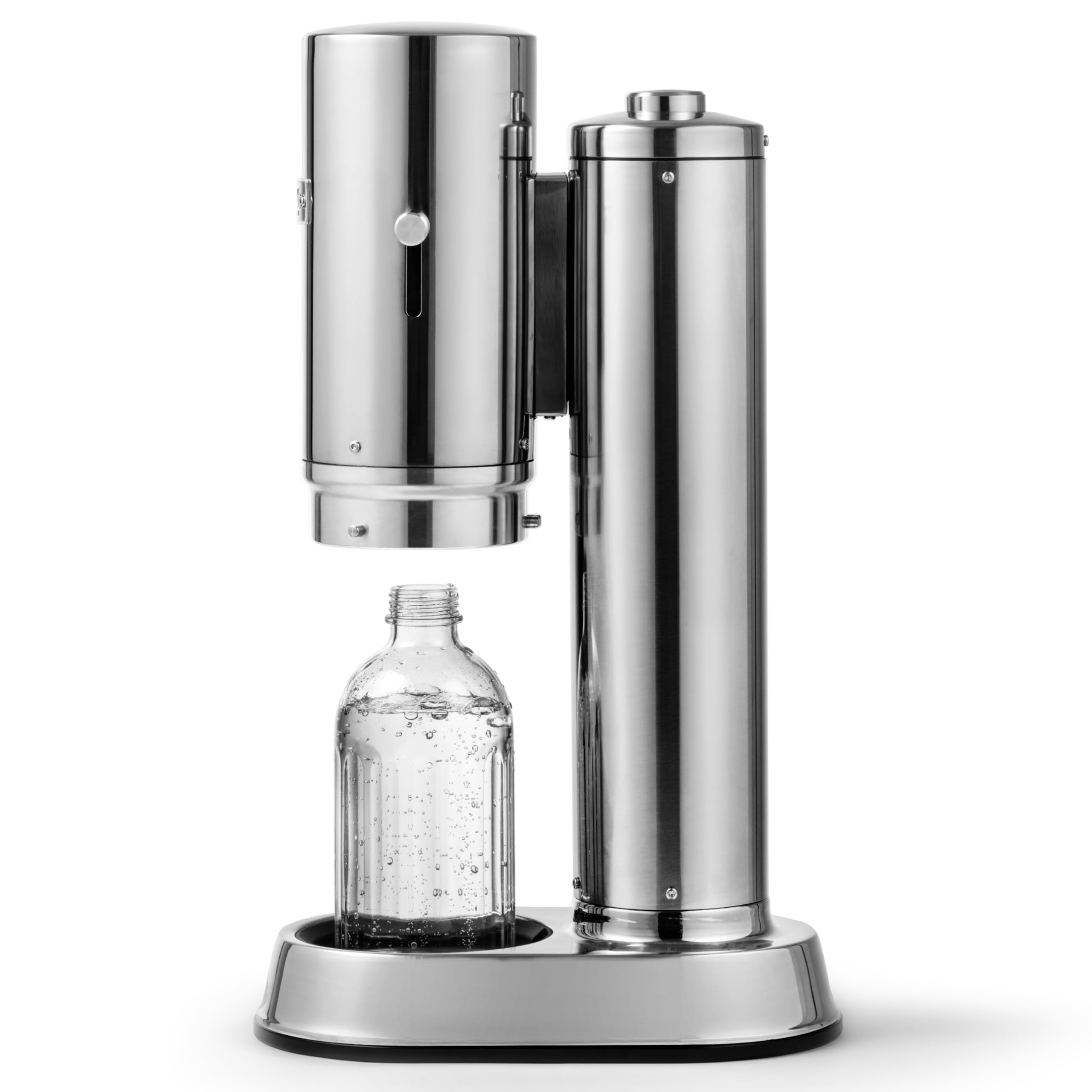 Aarke Carbonator Pro Premium Sparkling Water Maker - Stainless Steel Soda Machine with Glass Bottle for Home & Office | Make Carbonated Drinks, Cocktails & Healthy Seltzer Water