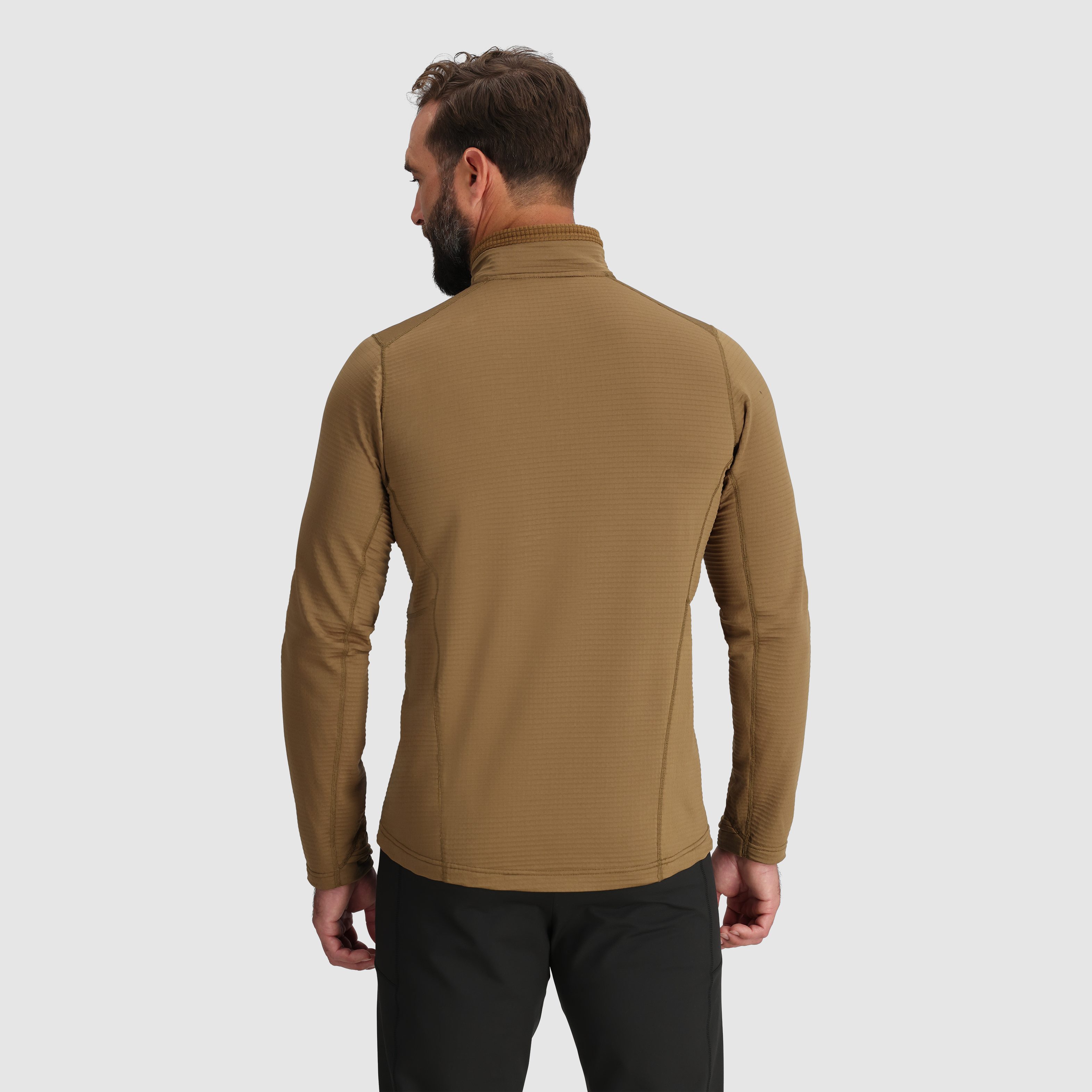 Men's Vigor Grid Fleece Half Zip Pullover - Lightweight Thermal Performance Shirt for Running, Hiking & Outdoor Activities