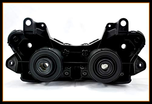 FDB Assembly Front Headlight Headlamp Kit - Clear Replacement for Kawasaki ZX10R (2008-2010) & ZX6R (2009-2012) - Perfect for Night Riding and Motorcycle Upgrades