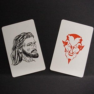 Pocket Size Christ and The Devil Figurine - Religious Collectible for Home Decor, Gift, or Spiritual Display