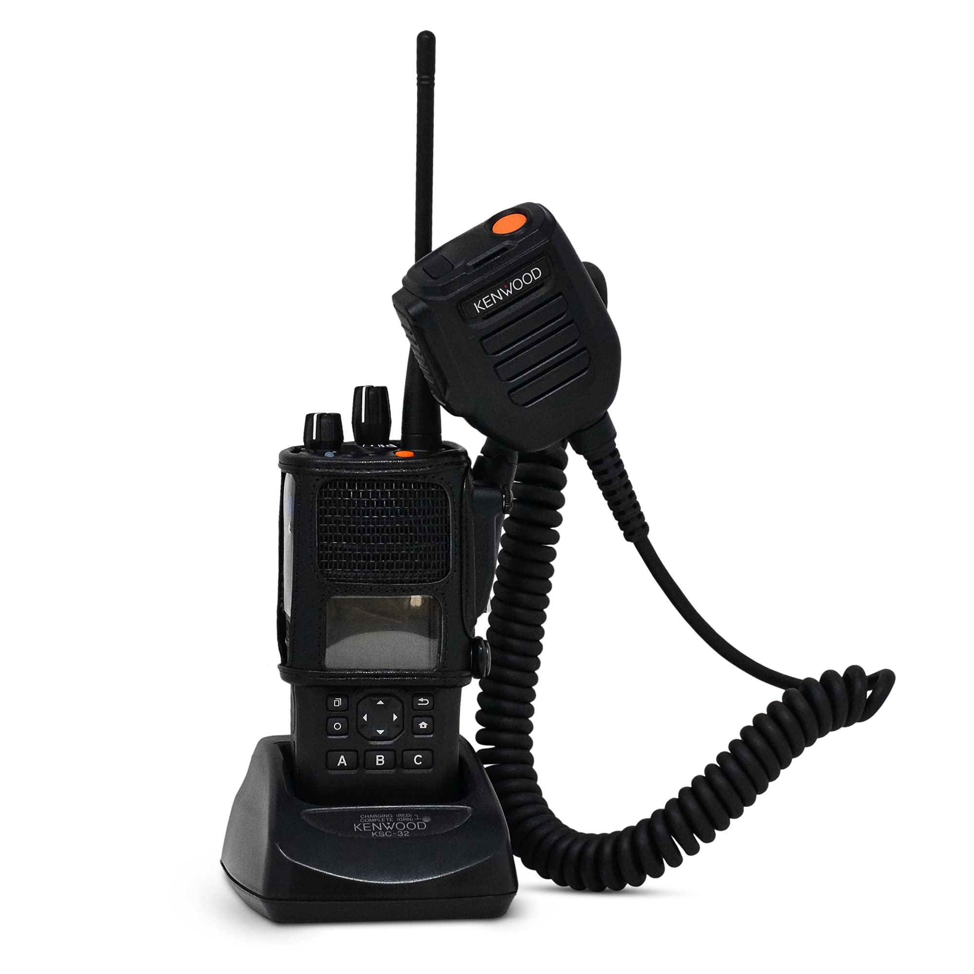 Kenwood 5200 5300 5400 NEXEDGE Radio Leather Belt Holster with D Rings - Heavy Duty Police & Fire Two Way Radio Carry Case - Perfect for Law Enforcement, Security Guards, and Emergency Responders