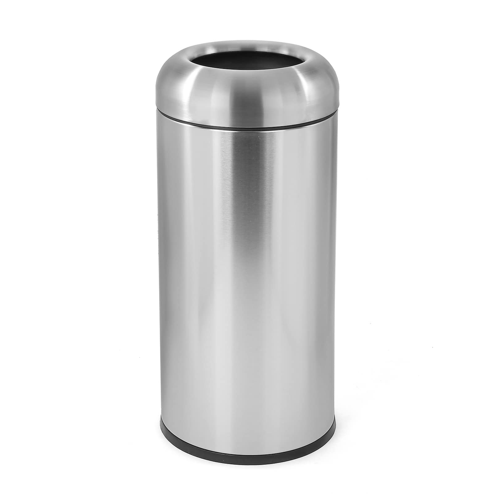 Dyna-Living 50 Gallon Stainless Steel Outdoor Trash Can with Lid - Heavy Duty Commercial Garbage Bin for Kitchen, Restaurant, Office & Industrial Use - Weather Resistant Large Waste Container (Silver) | Perfect for Backyard, Patio, Warehouse & Commercial Spaces