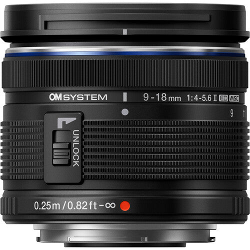 OM SYSTEM M.Zuiko Digital ED 9-18mm f/4-5.6 II Wide Angle Zoom Lens for Micro Four Thirds Cameras - Perfect for Travel, Landscape & Street Photography