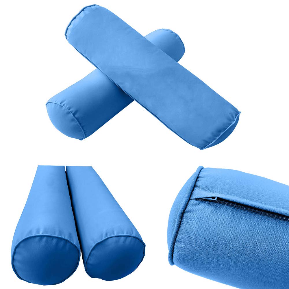 Prolinemax Outdoor Style 2 Twin-XL Piped Trim Daybed Mattress Bolster Pillow Fitted Sheet Cover - Waterproof & Breathable Fabric - Perfect for Patio, Sunroom, and Outdoor Furniture Protection