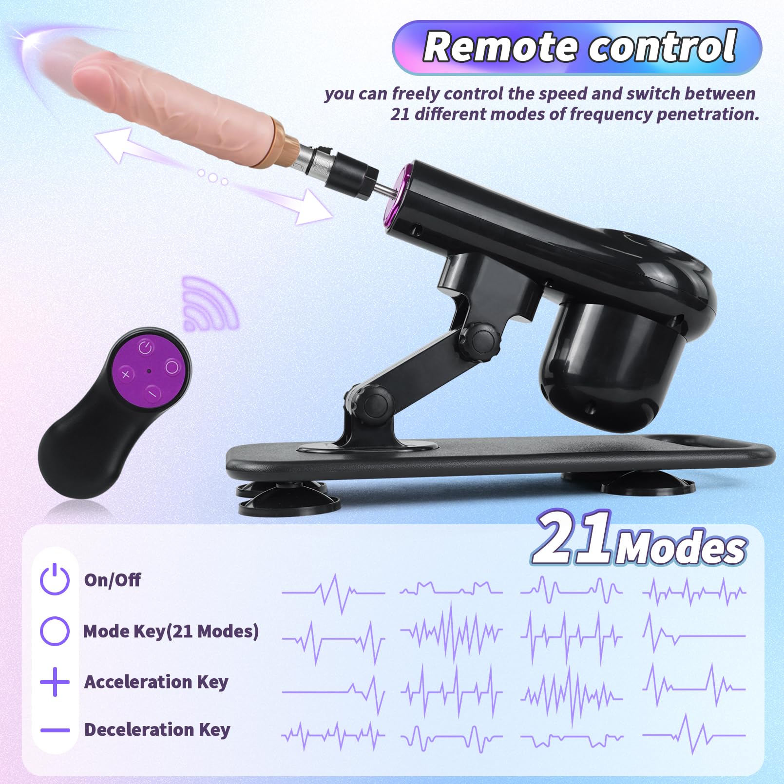 Automatic Thrusting Sex Machine for Women & Men - Remote Control Adult Toy with 3 XLR Connector, Adjustable Dildo & Suction Cup Attachments - Perfect for Couples Play, Solo Pleasure & BDSM Exploration