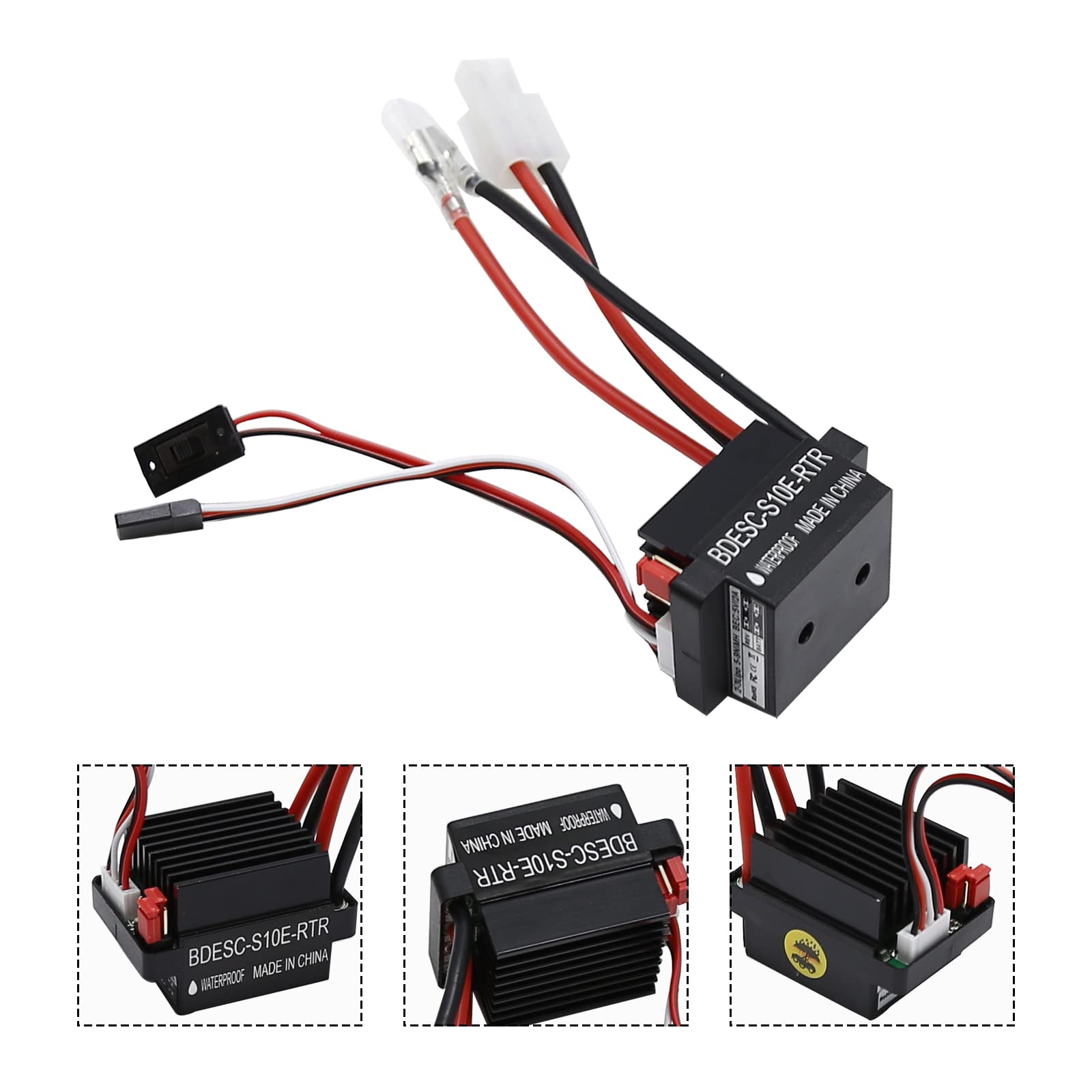 320A High Voltage Waterproof Brushed ESC for RC Cars, Buggies & Trucks - Durable Electronic Speed Controller for Off-Road Racing & Crawling