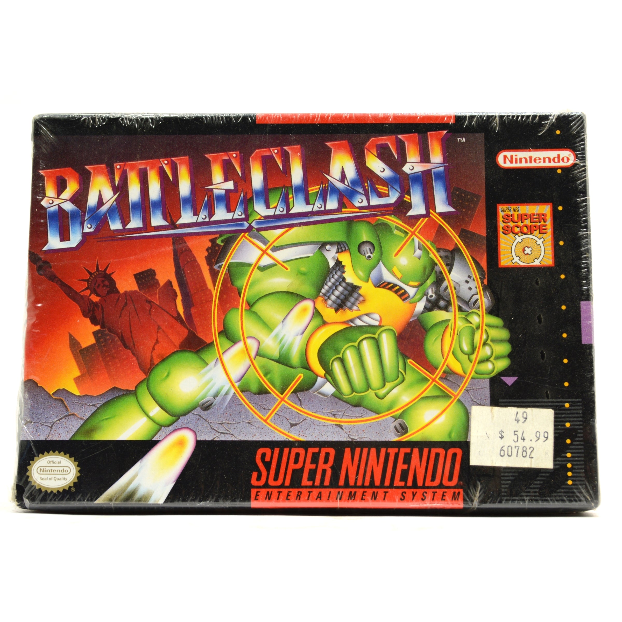 Brand New Factory Sealed SUPER NINTENDO (SNES) BATTLE CLASH Video Game - Retro Gaming Collectible - Perfect for Classic Gaming Enthusiasts & Nostalgic Play Sessions