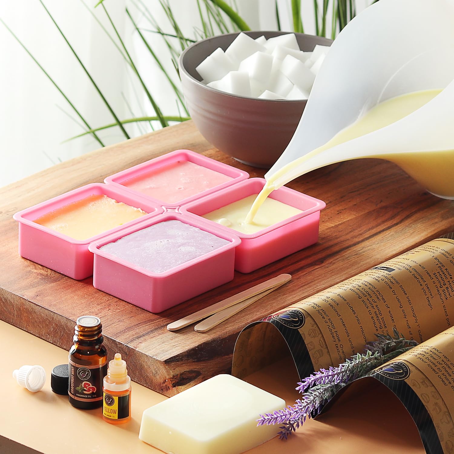 CraftZee DIY Soap Making Kit with Shea Butter Base, Silicone Molds, Cutters & Fragrances - Complete Melt & Pour Soap Craft Supplies for Adults & Kids - Perfect for Birthday Gifts, Family Bonding & Creative Home Activities