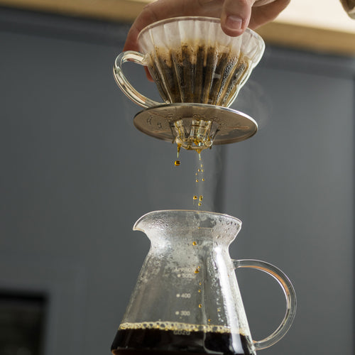 Premium Yama Glass Cone Coffee Dripper - Pour Over Coffee Maker for Specialty Brewing at Home, Office or Camping