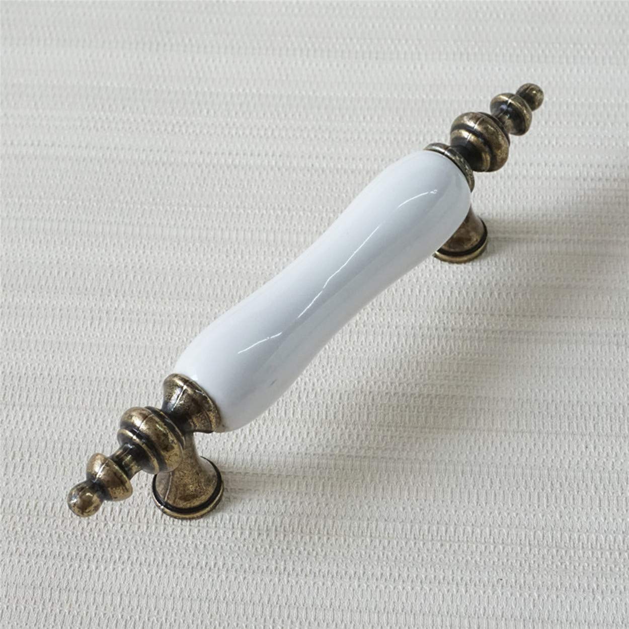 Vintage Bronze Ceramic Drawer Handles - 3