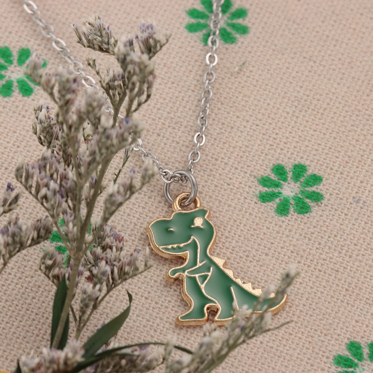 **Cute Dinosaur Necklace for Women - Funny T-Rex Jewelry Gift, Perfect for Birthdays, Christmas & Dinosaur Lovers**