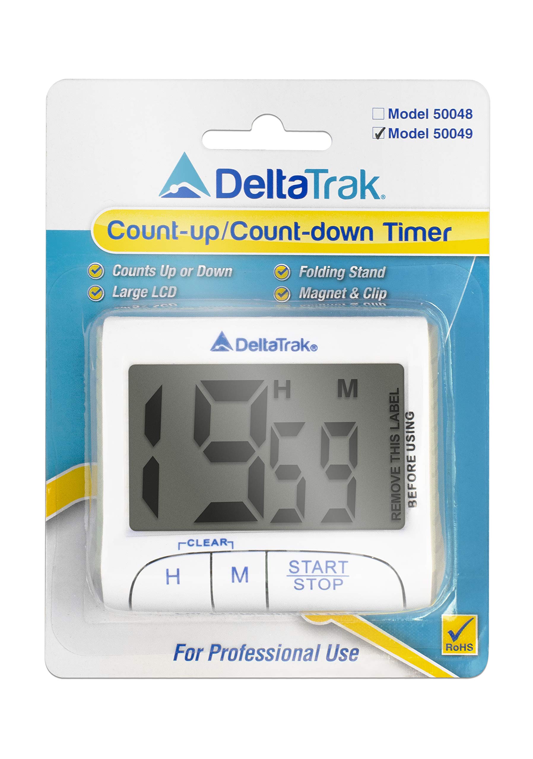 DeltaTrak 50049 FlashCheck Digital Count-Up/Count-Down Timer - Perfect for Cooking, Lab Experiments, and Classroom Activities