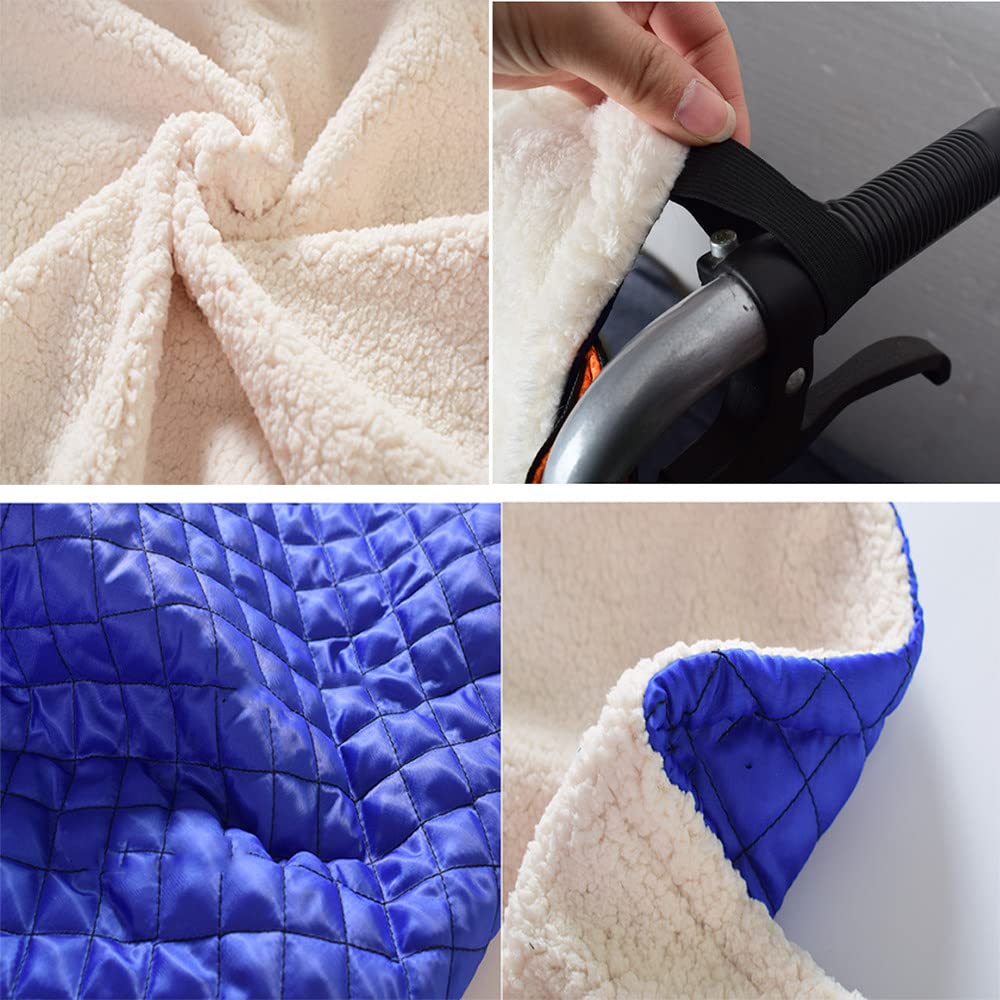 Winter Wheelchair Leg Cover - Windproof & Warm Foot Blanket for Outdoor Use - Keep Legs Cozy in Cold Weather - Perfect for Seniors & Disabled - Blue