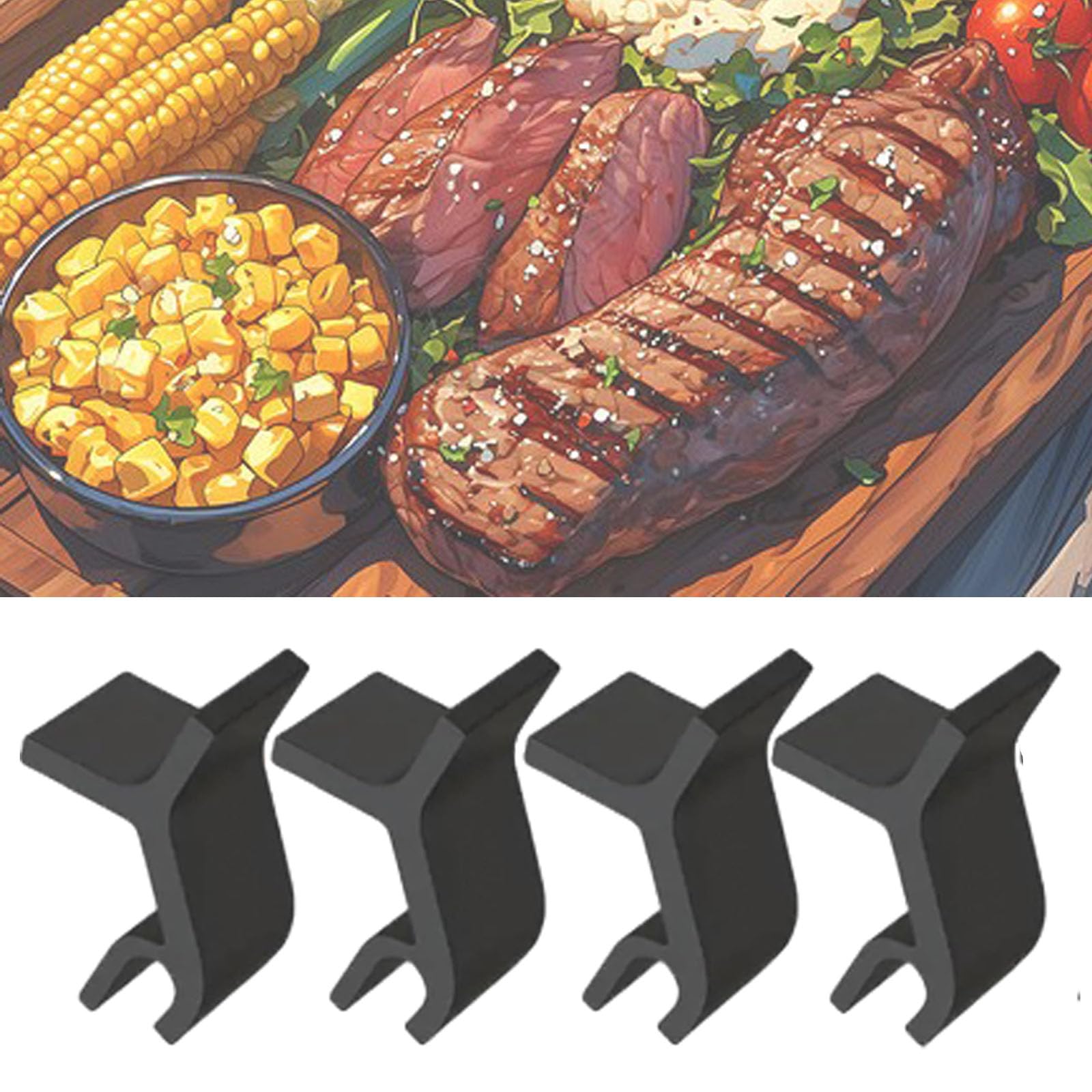 Non-Slip Baking Sheet Stacking Clips - Universal Pan Organizers for Cookie Trays & Baking Sheets - Reusable Kitchen Storage Solution for Oven Racks, Meal Prep & Baking Organization