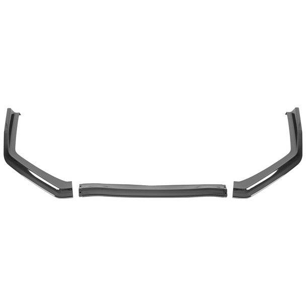 2015-2021 Subaru WRX STI Front Lip Splitter - 3 Piece Carbon Fiber Style Spoiler Kit (Gloss Black) - Aggressive Exterior Styling for Street & Track Performance