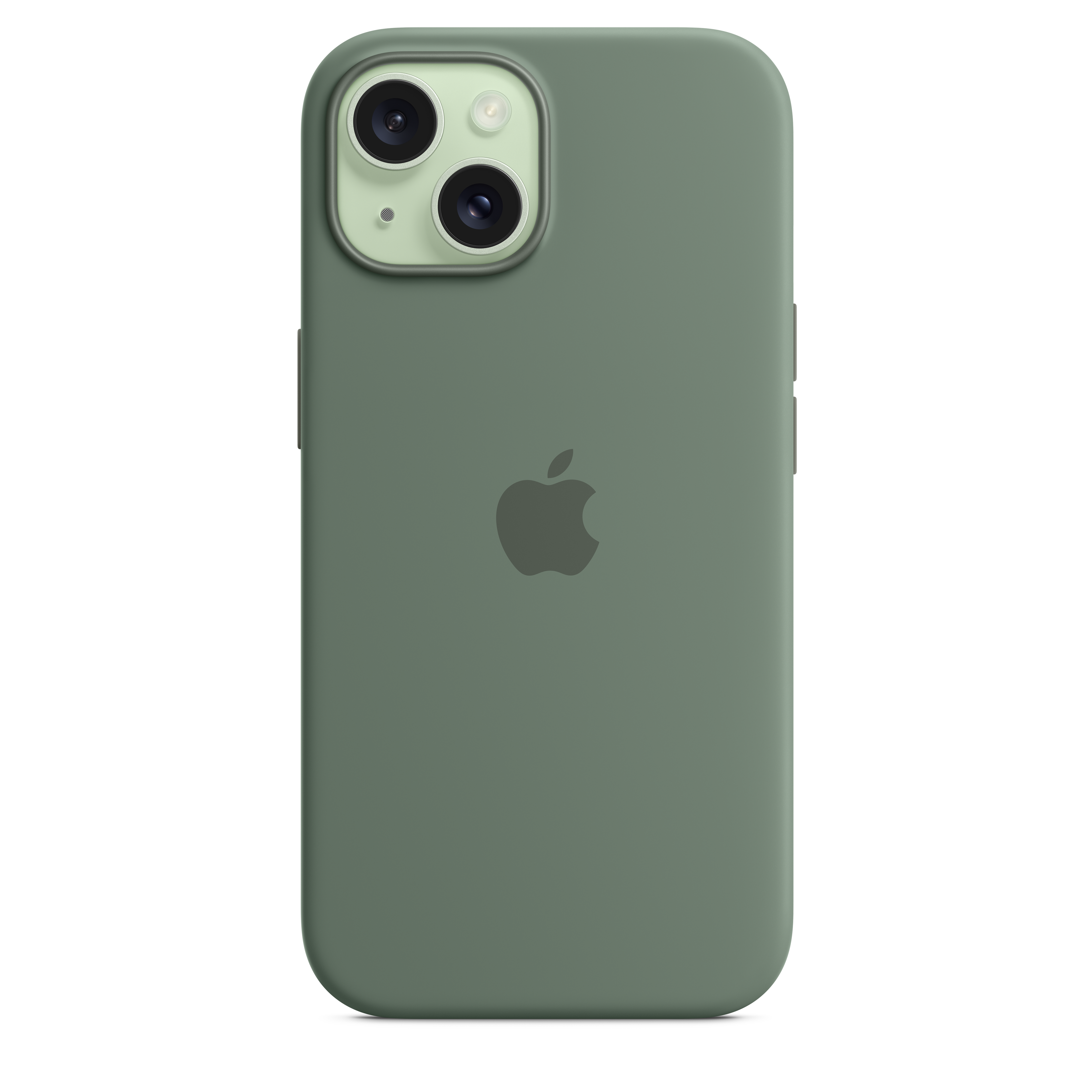 Premium Silicone Case with MagSafe for iPhone 15 - Cypress Green | Slim Protective Cover for Everyday Use, Work & Travel