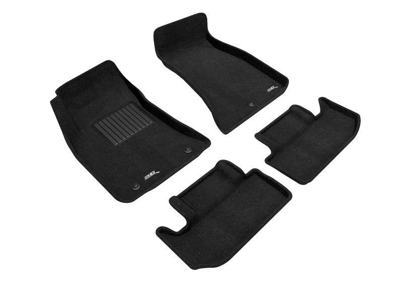3D MAXpider ACE Elegant All-Weather Floor Mats for Dodge Challenger (2015-2023) - Premium Black Car Floor Liners, Front & Rear Rows - Perfect for Daily Driving, Road Trips & Weather Protection