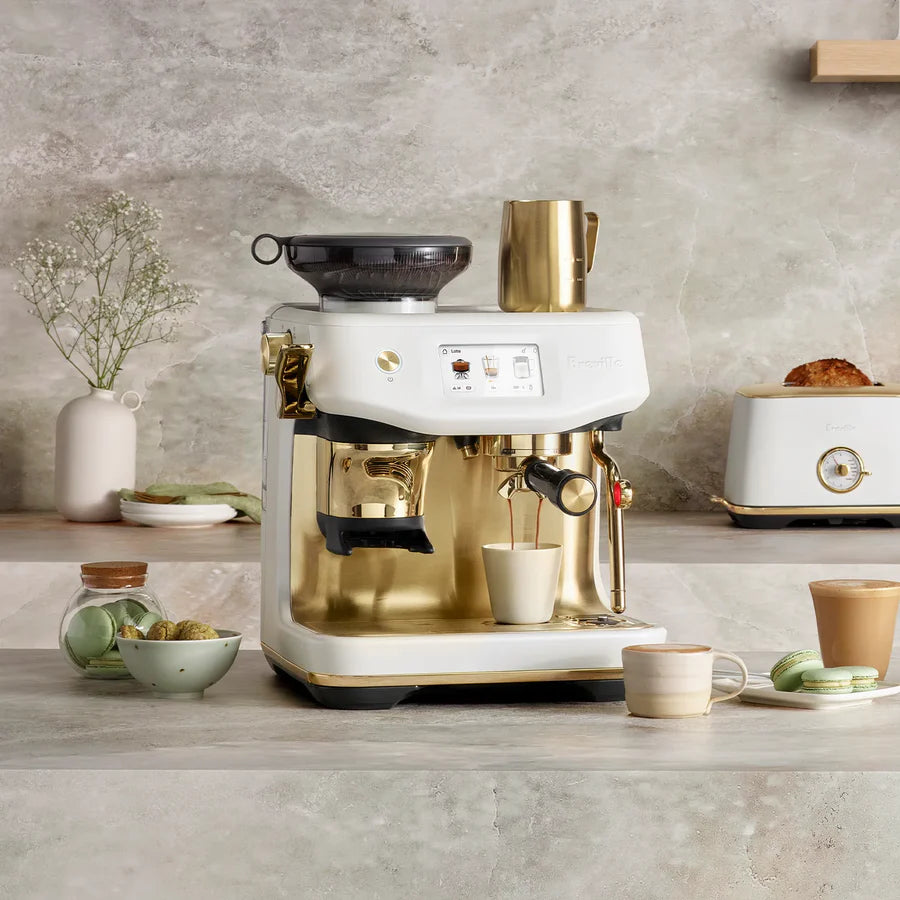 Breville The Barista Touch Impress Brass Collection Espresso Machine - Premium Home Coffee Maker for Latte & Cappuccino - Perfect for Coffee Enthusiasts & Home Baristas