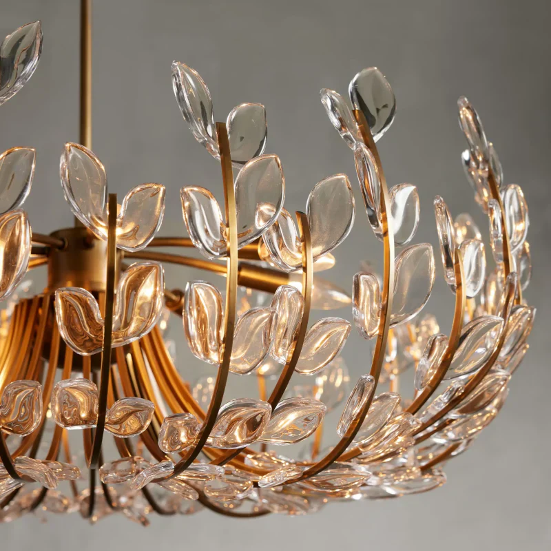 Adela 6-Light Modern Chandelier - 26 Inch Crystal Ceiling Light Fixture for Dining Room, Bedroom, or Living Room Decor
