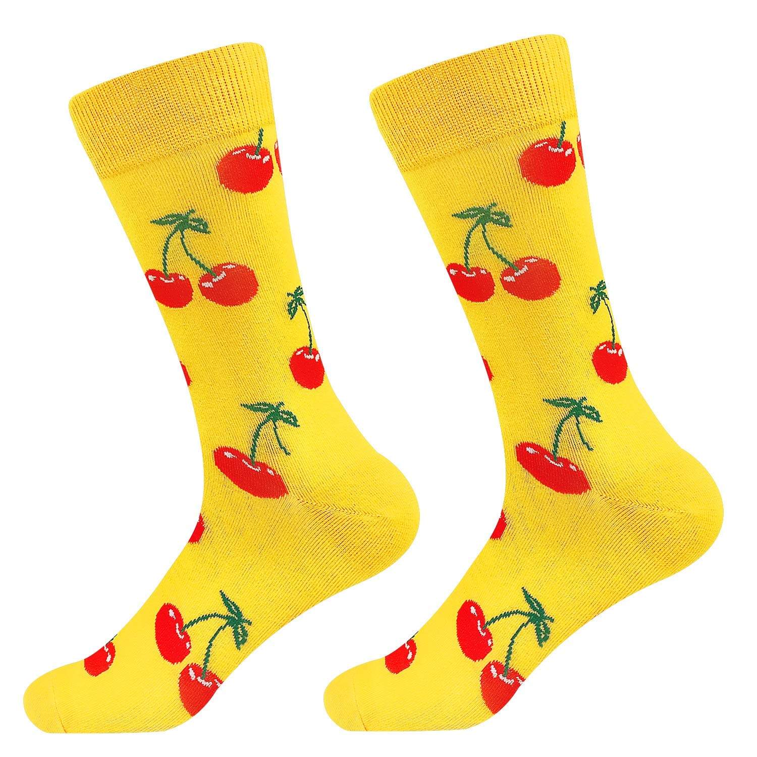 Vibrant Colorful Funky Patterned Crew Socks - 6 Pack Soft Combed Cotton Stockings for Women & Men - Perfect for Casual Wear, Gifts, and Fashion Statements