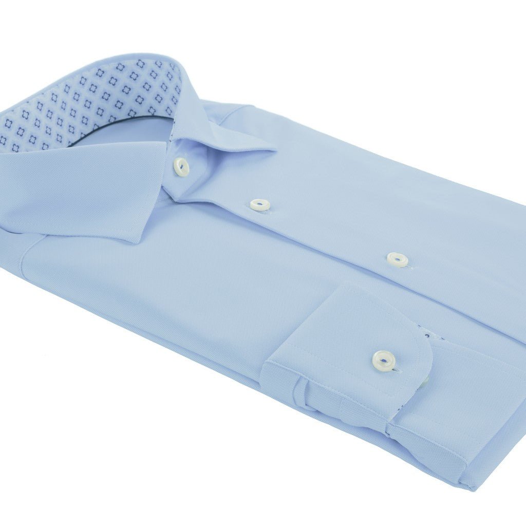 ETON Men's Stretch Contemporary Fit Dress Shirt - Light Blue Single Cuff for Business & Formal Occasions | Office Wear & Special Events