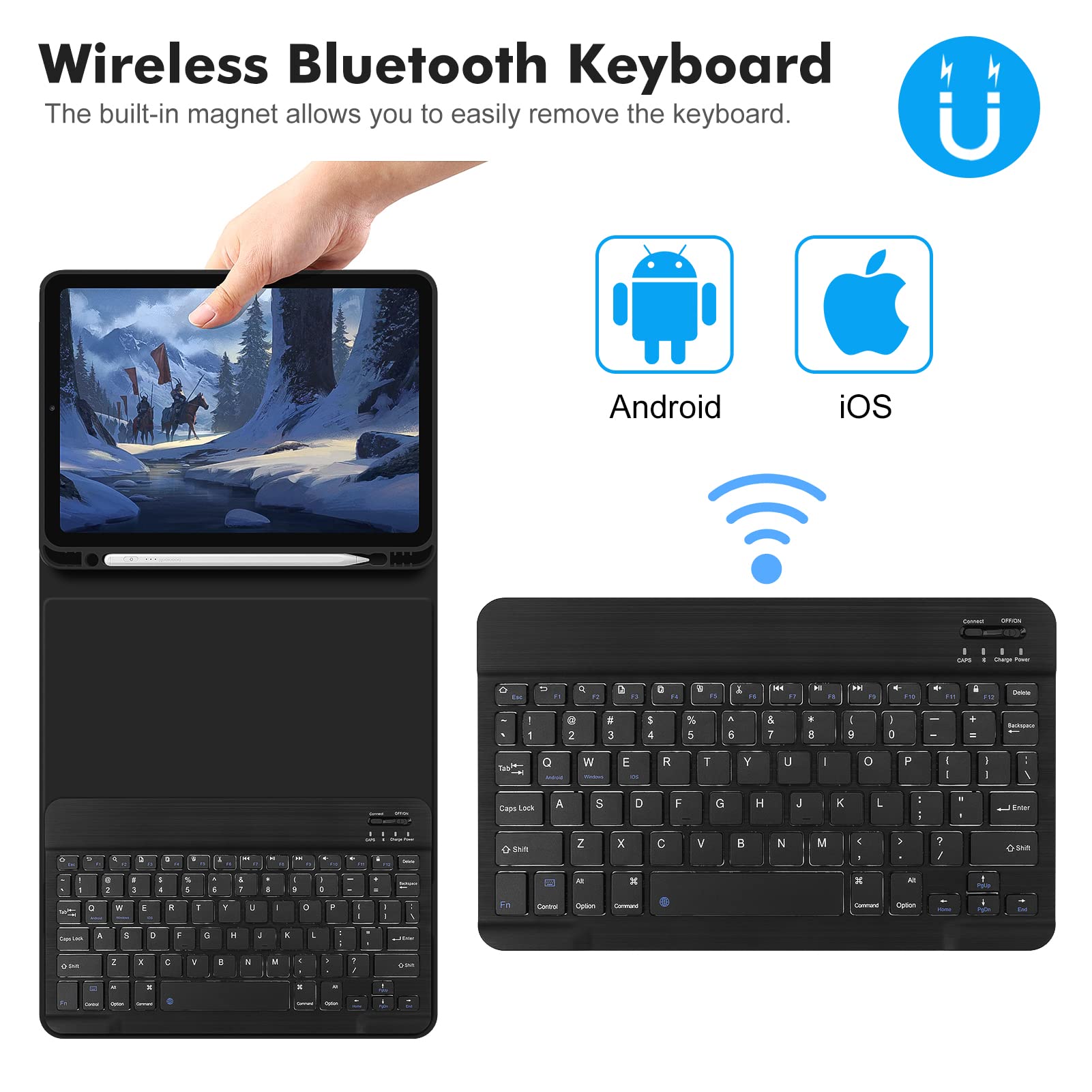 GOKOCO Detachable Bluetooth Keyboard Case for iPad Air 11