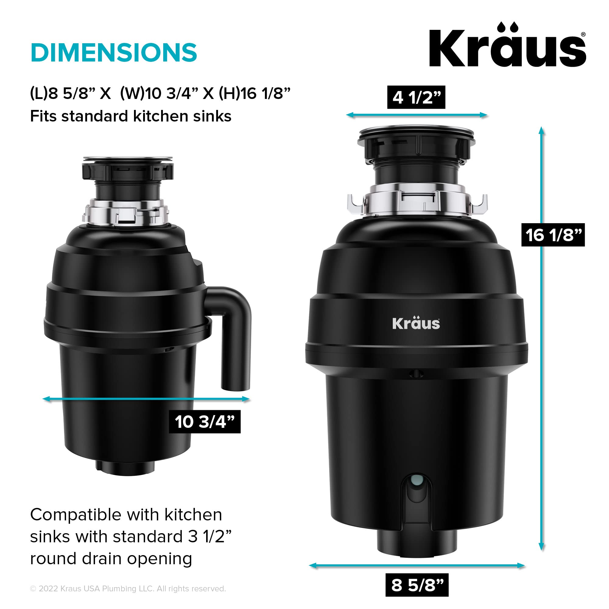 Kraus KGUW1-33WH-100-100 Bellucci Workstation 32-Inch Undermount Granite Composite Single Bowl Kitchen Sink in White | Includes WasteGuard 1 HP Continuous Feed Garbage Disposal & Accessories | Perfect for Modern Kitchens, Food Prep & Dishwashing