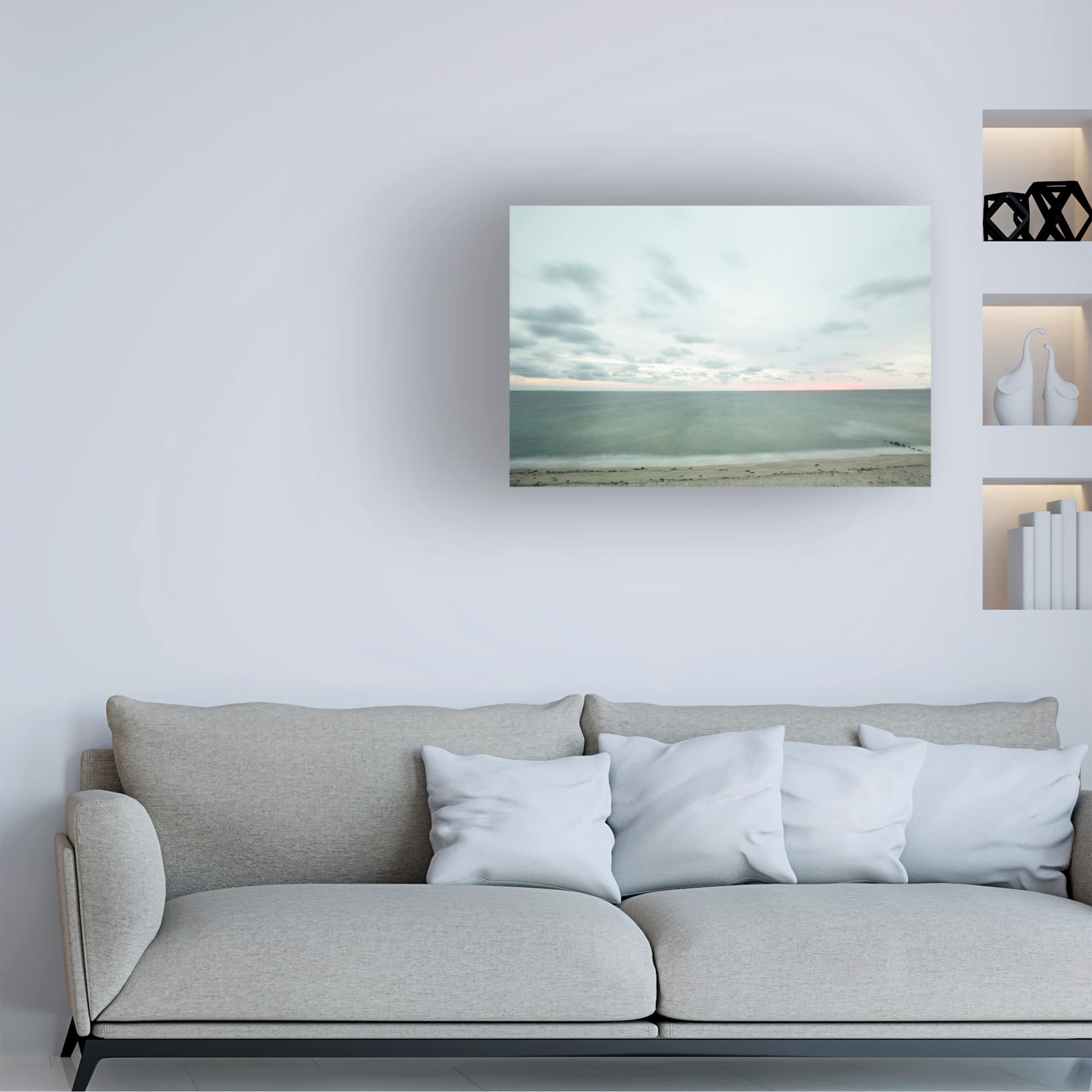 Trademark Fine Art 'Marthas Vineyard Beach I' Canvas Wall Art Print by Aledanda - Coastal Home Decor for Living Room, Bedroom & Office