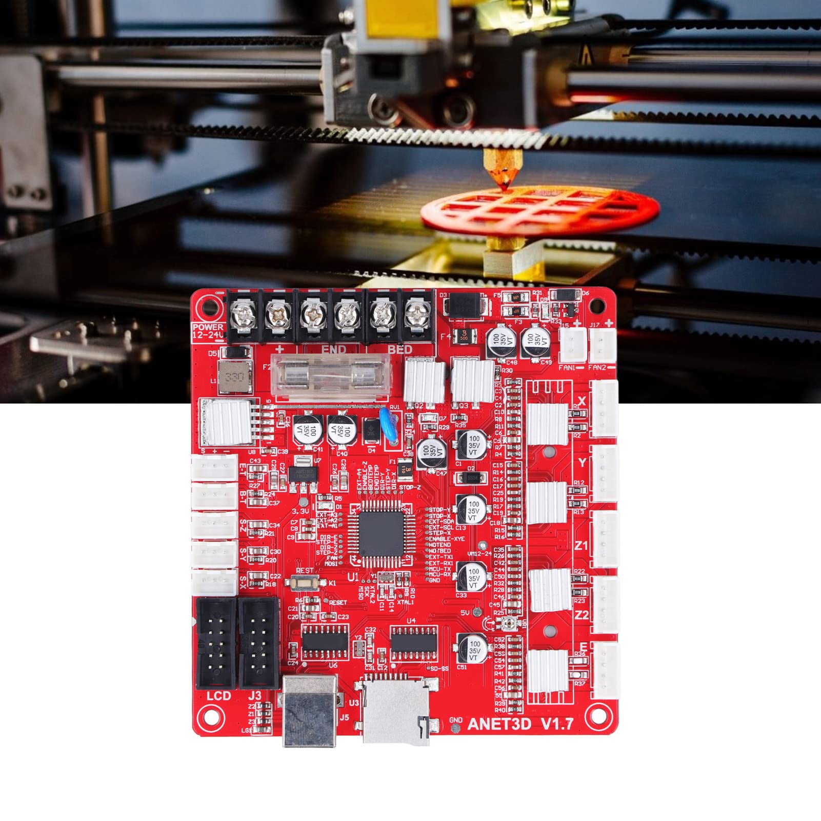 High-Quality 3D Printer Motherboard & Mainboard for Anet E12 - Reliable Desktop 3D Printer Control Module for DIY Printing & Maker Projects