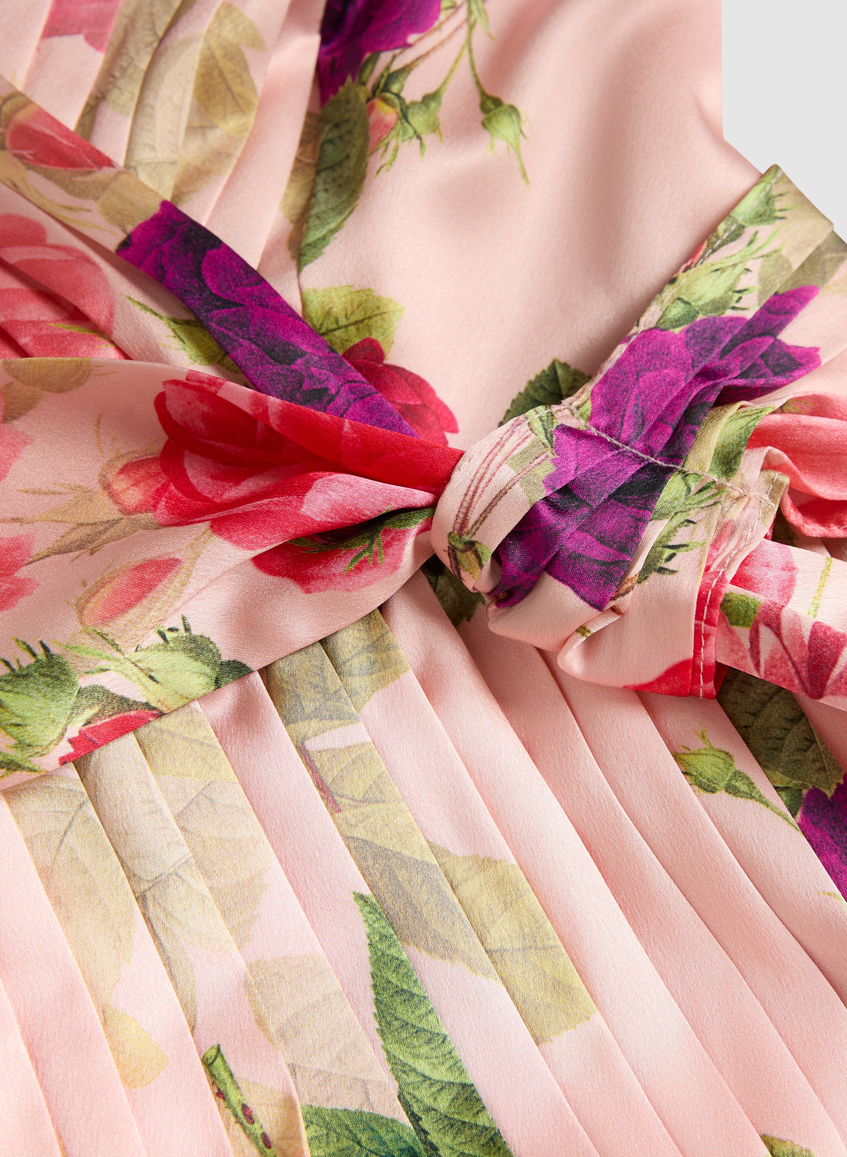 Elegant Floral Satin Dress for Women - Summer Party, Wedding Guest, Cocktail & Evening Occasions