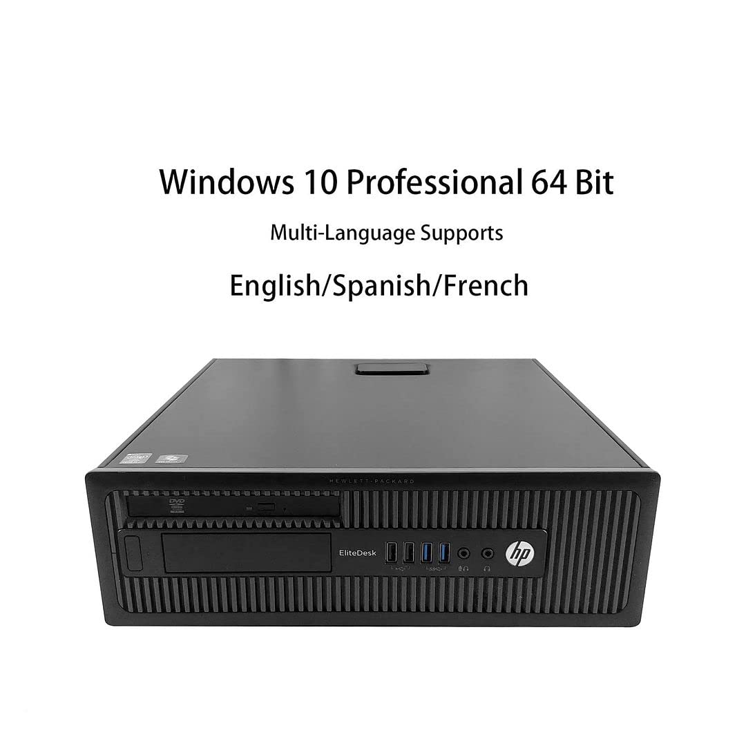 Refurbished HP EliteDesk 800 G1 SFF Desktop PC - Intel Core i5, 16GB RAM, 256GB SSD + 500GB HDD, WiFi, Windows 10, Office Ready, HDMI/DP, DVD-RW, Wireless Keyboard & Mouse Bundle - Perfect for Home Office, Business, Gaming & Remote Work (Renewed)