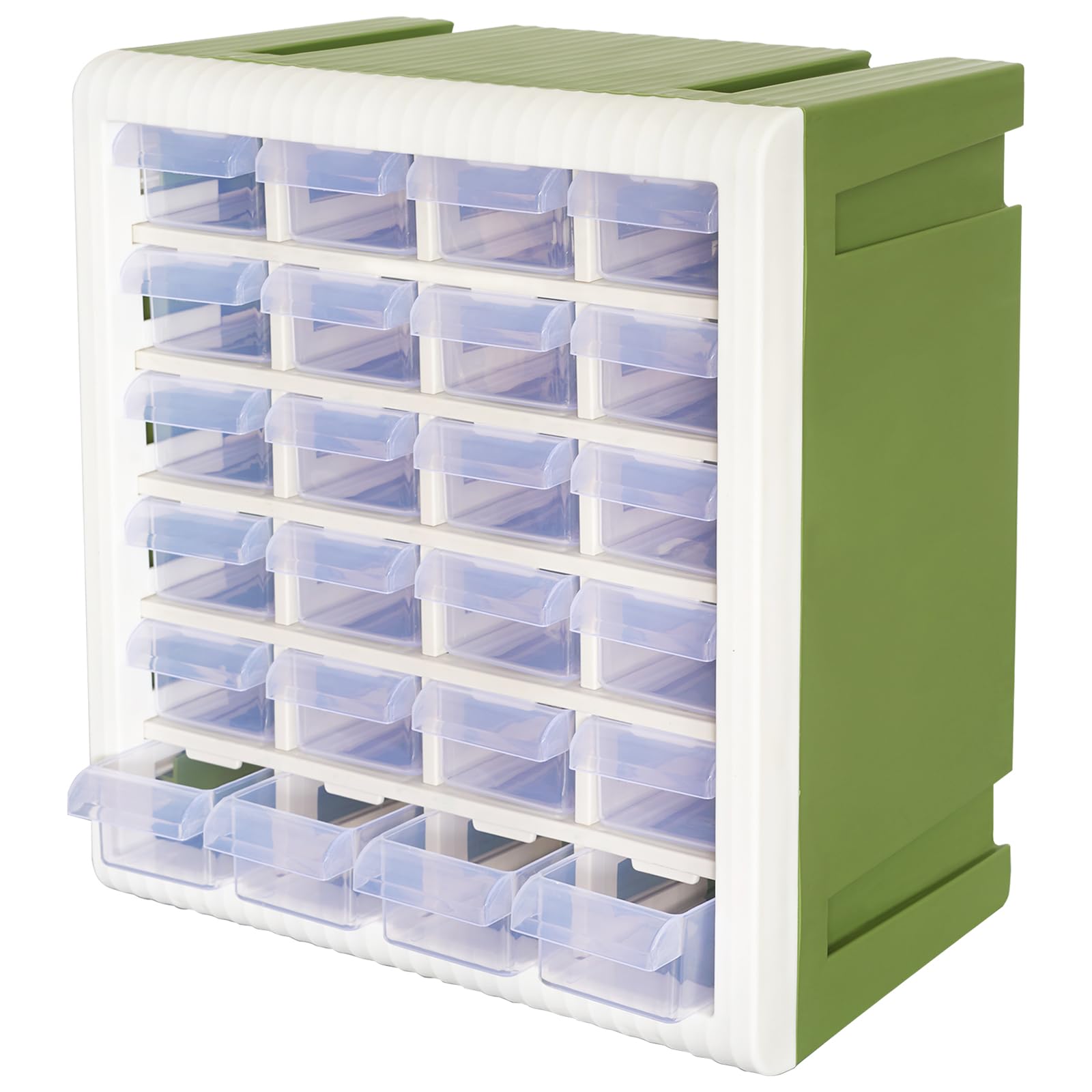 24-Drawer Desk Organizer in Green - Perfect for Office, Home & School Supplies Storage & Organization