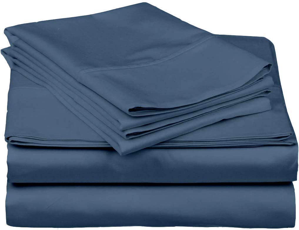 Premium 800 Thread Count 100% Egyptian Cotton Twin-XL Bed Sheet Set - 4-Piece Deep Pocket Fits Mattress Up to 15