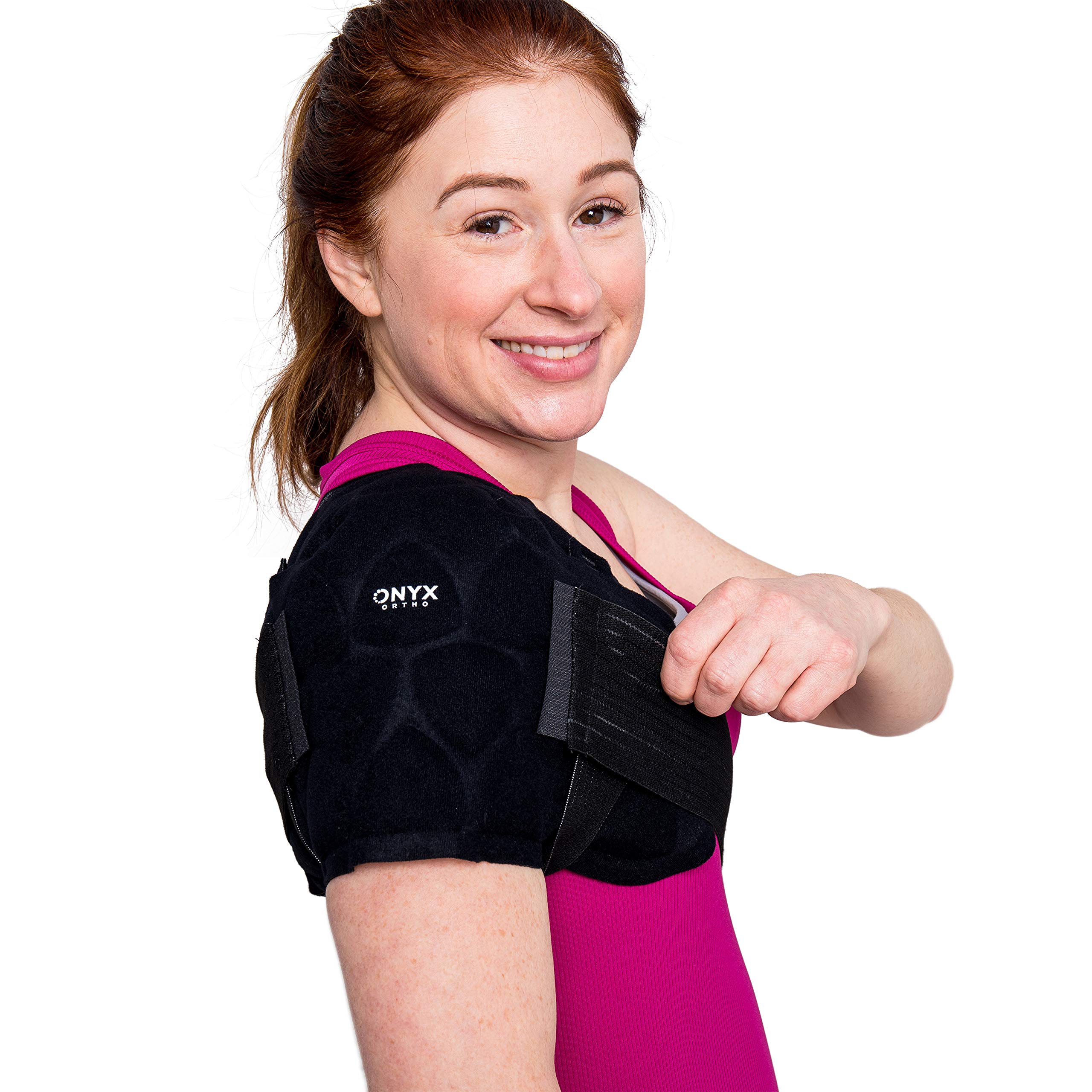 Onyx Cool Shoulder Wrap - Black | Refrigerated Cold Pack Therapy for Shoulder Pain Relief & Compression Support | Ideal for Post-Surgery Recovery, Sports Injuries & Arthritis Pain Management