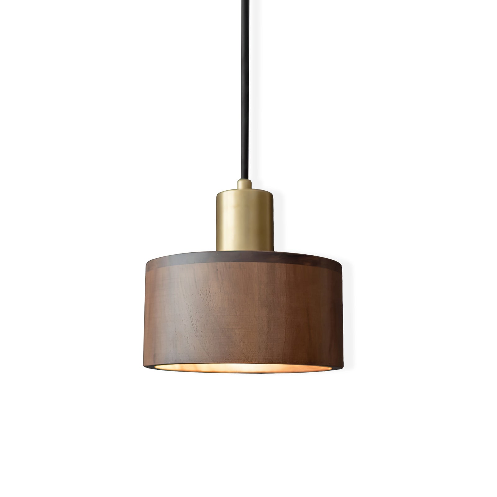 Shinki Walnut Wood Pendant Light - Handcrafted Modern Hanging Lamp for Kitchen Island, Dining Room & Bedroom Decor