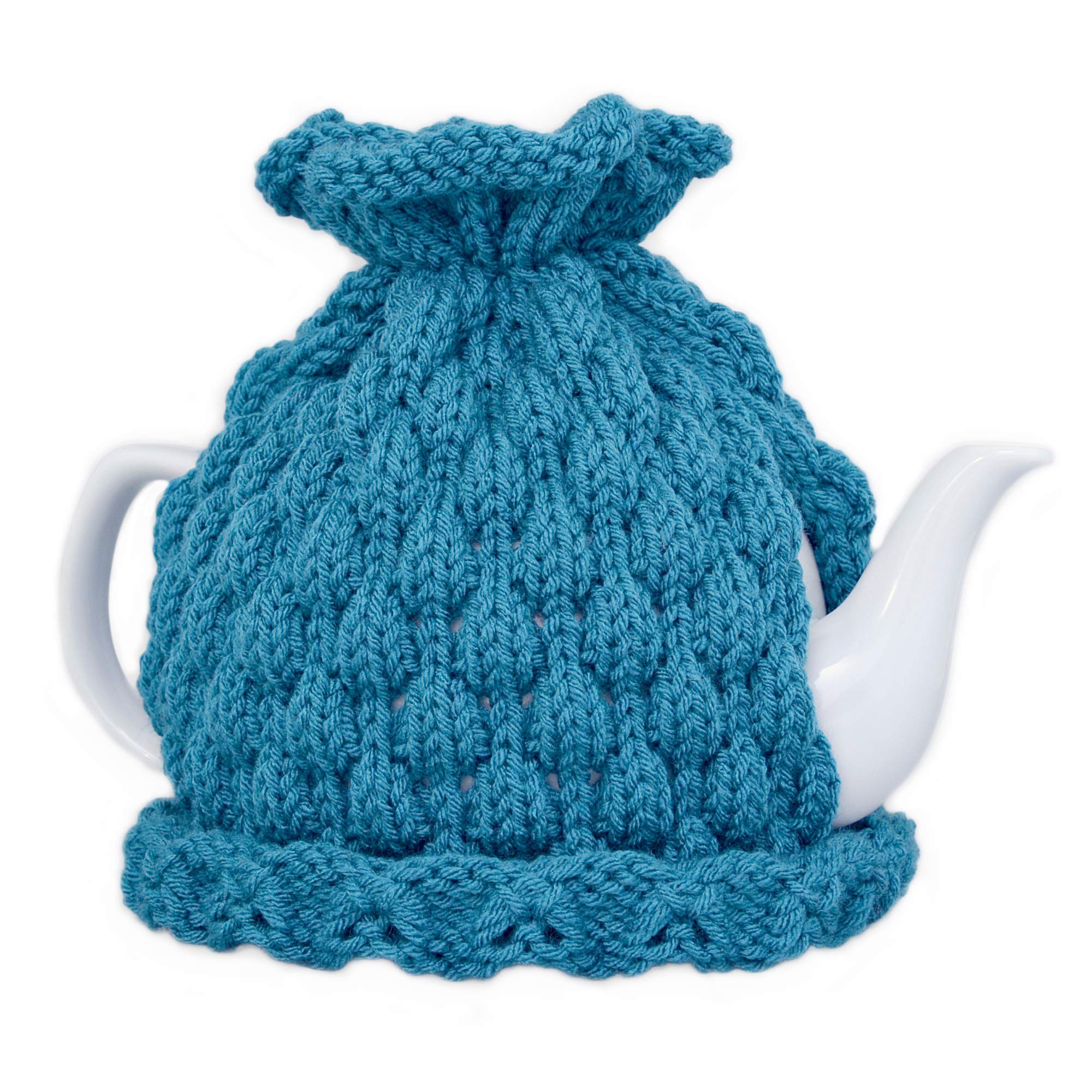 Hand-Knitted Teal Green Teapot Cozy - Elegant Tea Accessory for Kitchen Decor & Breakfast Table | Hygge Home Gift for Tea Lovers (Perfect for Afternoon Tea & Cozy Home Decor)
