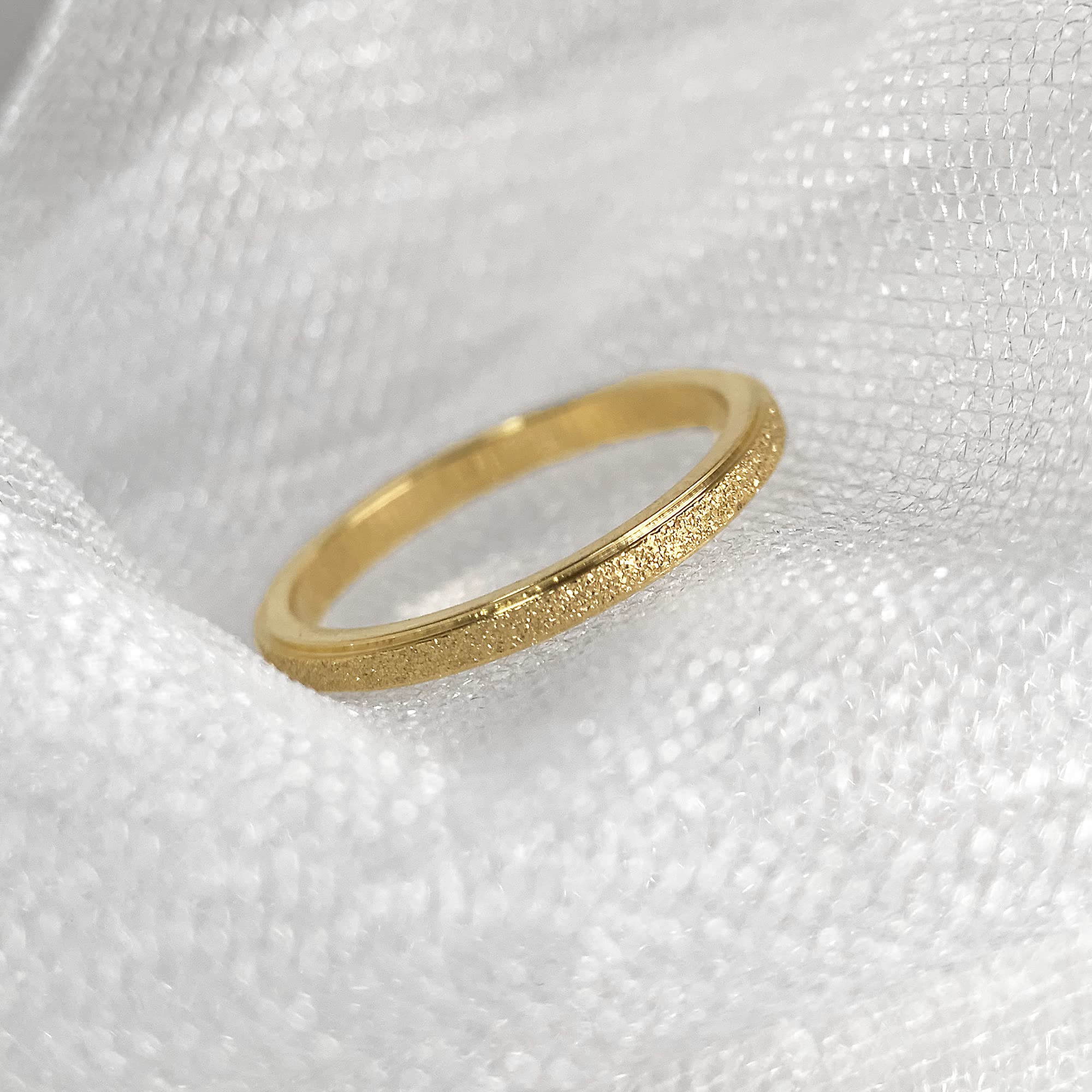 Premium Matte Sandblasted Wedding Rings for Men & Women - Silver/Gold/Rose Gold/Stainless Steel Comfort Fit Band (Sizes 4-10) - Perfect for Engagements, Anniversaries & Everyday Wear