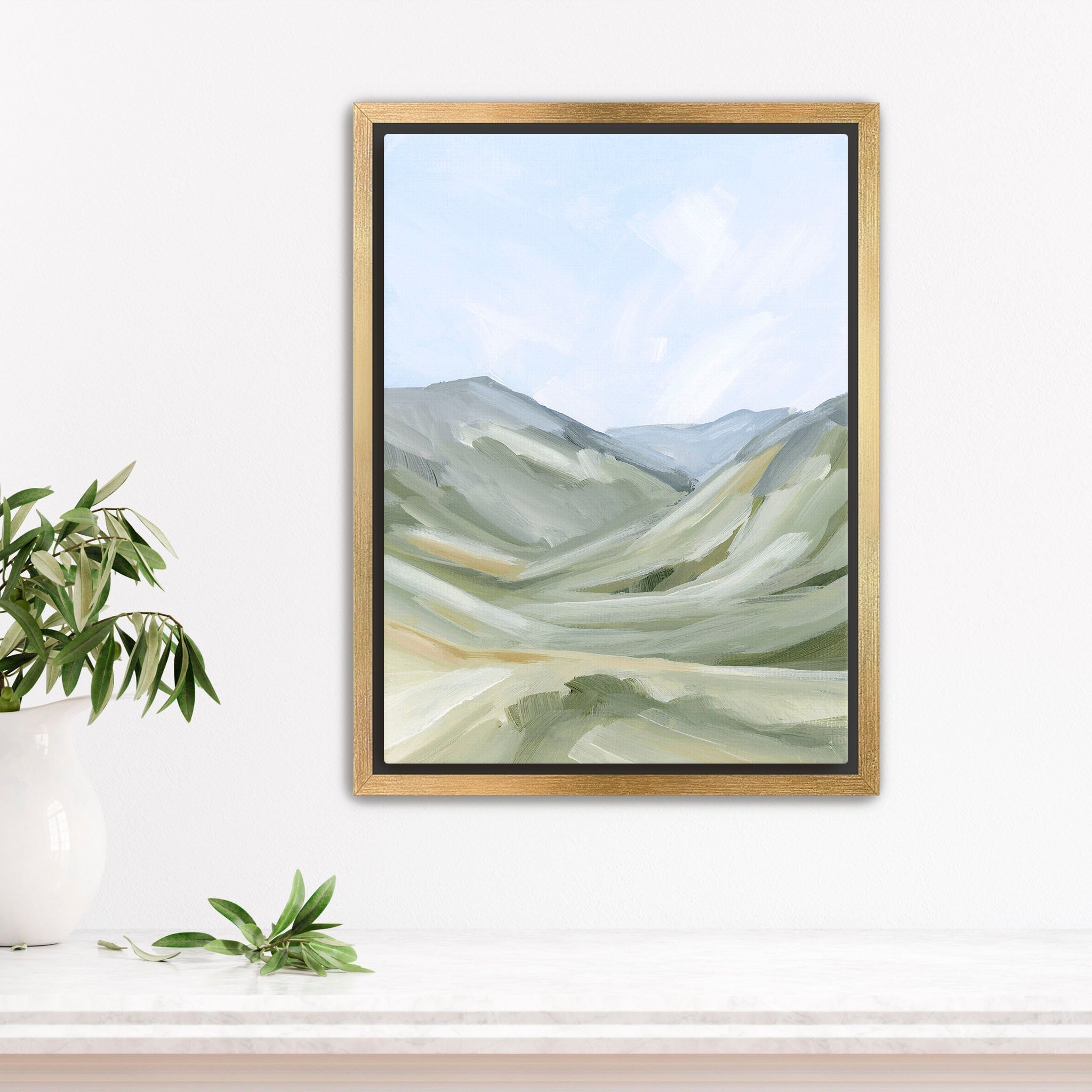 Foothills Landscape Art Print - Stunning Mountain Scenery Wall Decor for Living Room, Bedroom & Office