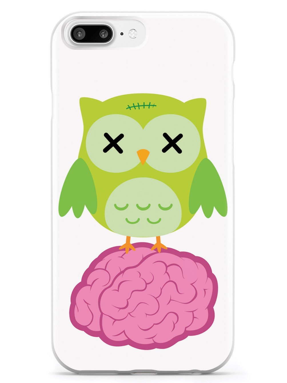 Premium 3D Textured Zombie Owl Protective Case for iPhone 7 Plus - Shockproof & Slim Cover with Unique Design - Perfect for Everyday Use, Outdoor Activities & Travel
