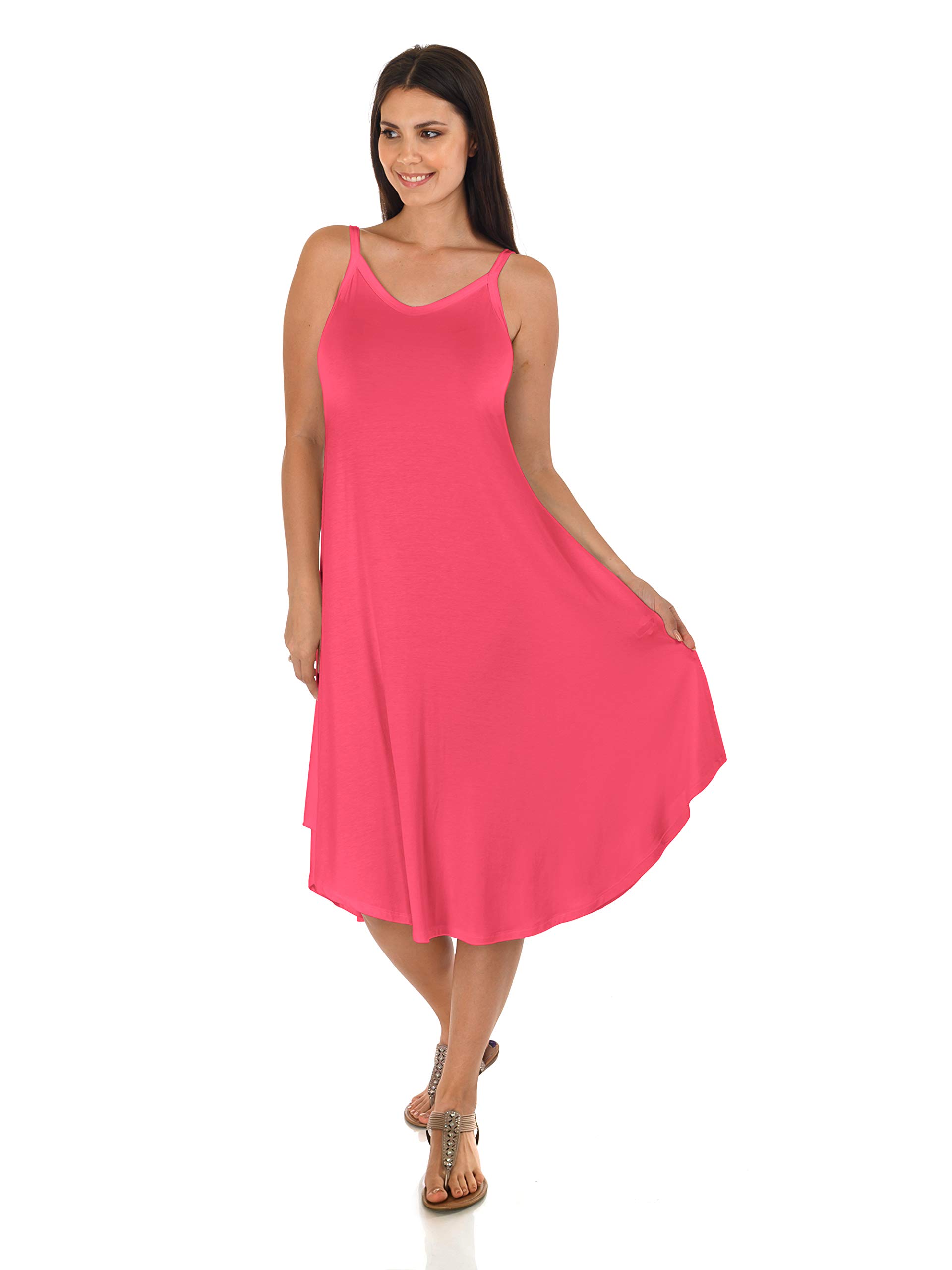 DFF Shop Women's Casual Sleeveless Round Hem Midi Dresses - Sizes S to 5X - Perfect for Summer Outfits, Beach Vacations & Casual Daywear