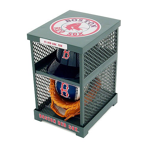 Boston Red Sox Team Locker Set - Official MLB Baseball Storage Organizer for Sports Gear & Memorabilia - Perfect for Home, Office, or Man Cave Decor