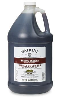 Watkins Double Strength Imitation Vanilla Extract - 1 Gallon Bulk Size for Baking, Cooking & Desserts | Premium Flavoring for Cakes, Cookies & Ice Cream
