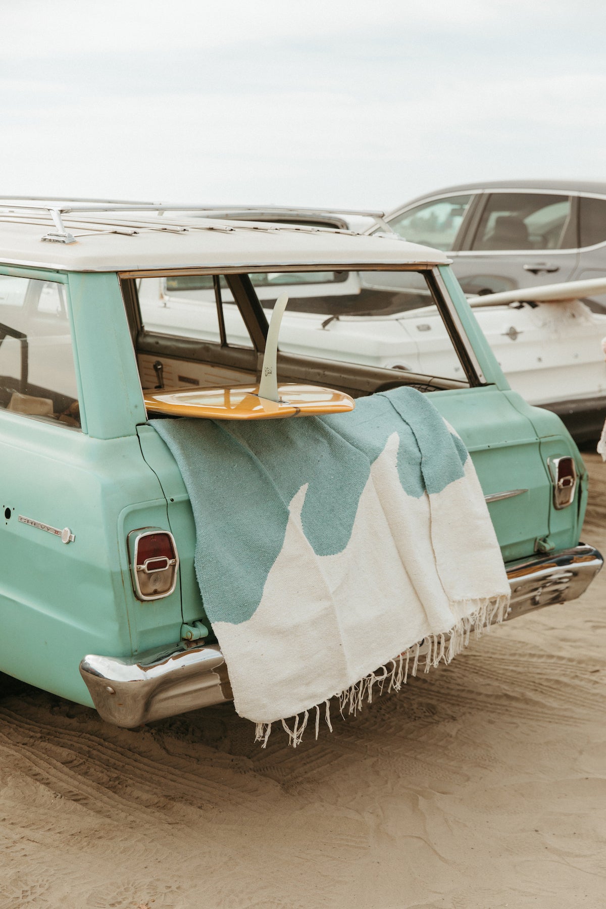 Las Olas Wave Mexican Beach Blanket - Waterproof Sandproof Picnic Blanket for Beach, Park, Camping & Outdoor Activities