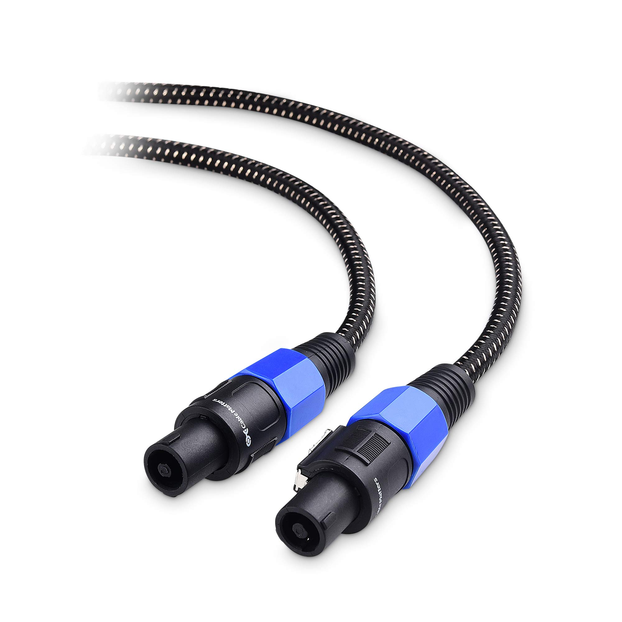 Premium 12AWG Braided Speaker Cable 10 ft - High-Quality NL4FC Speakon Compatible - Perfect for Home Theater, Studio Monitors & Live Sound Systems